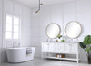 Elegant Decor VF27072WH 72 in. double sink bathroom vanity set in White