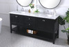 Elegant Decor VF27072BK 72 in. double sink bathroom vanity set in Black Elegant Decor VF27072BK 72 in. double sink bathroom vanity set in Black
