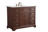 Elegant Decor VF15042TK 42 in. Single Bathroom Vanity set in teak Elegant Decor VF15042TK 42 in. Single Bathroom Vanity set in teak