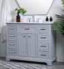 Elegant Decor VF15042GR 42 in. Single Bathroom Vanity set in light grey Elegant Decor VF15042GR 42 in. Single Bathroom Vanity set in light grey