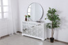 Elegant Decor MF81001WH 60 in. mirrored credenza in white