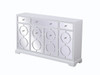 Elegant Decor MF81001WH 60 in. mirrored credenza in white