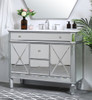 Elegant Decor VF11042SL 42 in. Single Bathroom Vanity set in  antique silver Elegant Decor VF11042SL 42 in. Single Bathroom Vanity set in  antique silver