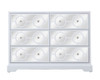 Elegant Decor MF81017WH 48 in. mirrored six drawer cabinet in white