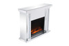 Elegant Decor MF9901-F1 47.5 in. Crystal mirrored mantle with wood log insert fireplace