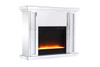 Elegant Decor MF9901-F2 47.5 in. Crystal mirrored mantle with crystal insert fireplace Elegant Decor MF9901-F2 47.5 in. Crystal mirrored mantle with crystal insert fireplace