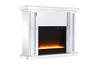 Elegant Decor MF9901-F2 47.5 in. Crystal mirrored mantle with crystal insert fireplace