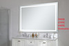 Elegant Decor MRE14260 Helios 42in x 60in Hardwired LED mirror with touch sensor and color changing temperature 3000K/4200K/6400K