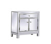 Elegant Decor MF71034S 29 in. mirrored cabinet in antique silver