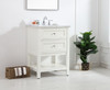 Elegant Decor VF27024WH 24 in. single bathroom vanity set in White Elegant Decor VF27024WH 24 in. single bathroom vanity set in White