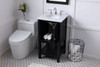 Elegant Decor VF27019BK 19 in. single bathroom vanity set in Black