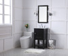 Elegant Decor VF27019BK 19 in. single bathroom vanity set in Black