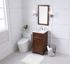 Elegant Decor VF15019TK 19 in. Single Bathroom Vanity set in teak