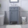 Elegant Decor VF12518GR 18 in. Single Bathroom Vanity set in grey Elegant Decor VF12518GR 18 in. Single Bathroom Vanity set in grey