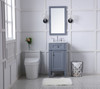 Elegant Decor VF12518GR 18 in. Single Bathroom Vanity set in grey