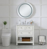 Elegant Decor MRE22828 Helios 28 inch Hardwired LED mirror with touch sensor and color changing temperature 3000K/4200K/6400K