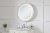 Elegant Decor MRE22828 Helios 28 inch Hardwired LED mirror with touch sensor and color changing temperature 3000K/4200K/6400K