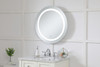 Elegant Decor MRE22828 Helios 28 inch Hardwired LED mirror with touch sensor and color changing temperature 3000K/4200K/6400K