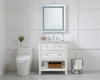 Elegant Decor MRE12730 Helios 27in x 30in Hardwired LED mirror with touch sensor and color changing temperature 3000K/4200K/6400K