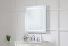 Elegant Decor MRE12730 Helios 27in x 30in Hardwired LED mirror with touch sensor and color changing temperature 3000K/4200K/6400K