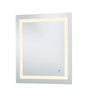 Elegant Decor MRE12730 Helios 27in x 30in Hardwired LED mirror with touch sensor and color changing temperature 3000K/4200K/6400K