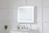 Elegant Decor MRE12730 Helios 27in x 30in Hardwired LED mirror with touch sensor and color changing temperature 3000K/4200K/6400K