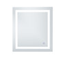 Elegant Decor MRE12730 Helios 27in x 30in Hardwired LED mirror with touch sensor and color changing temperature 3000K/4200K/6400K