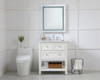 Elegant Decor MRE12730 Helios 27in x 30in Hardwired LED mirror with touch sensor and color changing temperature 3000K/4200K/6400K