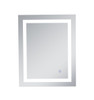 Elegant Decor MRE12430 Helios 24in x 30in Hardwired LED mirror with touch sensor and color changing temperature 3000K/4200K/6400K