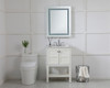 Elegant Decor MRE12430 Helios 24in x 30in Hardwired LED mirror with touch sensor and color changing temperature 3000K/4200K/6400K
