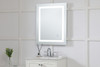 Elegant Decor MRE12430 Helios 24in x 30in Hardwired LED mirror with touch sensor and color changing temperature 3000K/4200K/6400K