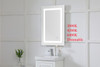 Elegant Decor MRE12030 Helios 20in x 30in Hardwired LED mirror with touch sensor and color changing temperature 3000K/4200K/6400K
