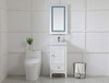 Elegant Decor MRE11830 Helios 18in x 30in Hardwired LED mirror with touch sensor and color changing temperature 3000K/4200K/6400K