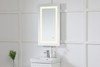 Elegant Decor MRE11830 Helios 18in x 30in Hardwired LED mirror with touch sensor and color changing temperature 3000K/4200K/6400K