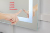 Elegant Decor MRE11830 Helios 18in x 30in Hardwired LED mirror with touch sensor and color changing temperature 3000K/4200K/6400K