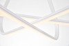 Elegant Lighting 5105D26WH Dahlia 3 light in White Pendant