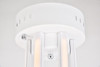 Elegant Lighting 5105F18WH Dahlia 3 light in White Flush mount