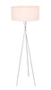 Living District LD6190S Cason 1 light Silver and White shade Floor lamp