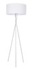 Living District LD6190S Cason 1 light Silver and White shade Floor lamp
