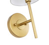 Living District LD6185BR Cason 1 light Brass amd White shade wall sconce