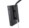 Living District LD6174BK Kace 1 light Black and Clear glass wall sconce