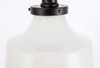 Living District LD6243BK Lyle 1 light Black and frosted white glass Flush mount