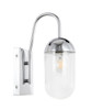Living District LD6170C Kace 1 light Chrome and Clear glass wall sconce