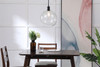 Living District LD6207BK Emett 1 light Black and Clear glass pendant