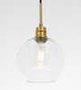 Living District LD6206BR Emett 1 light Brass and Clear glass pendant