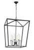 Living District LD6008D24BK Maddox 6 light Black chandelier