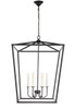 Living District LD6008D24BK Maddox 6 light Black chandelier