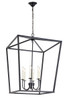 Living District LD6008D24BK Maddox 6 light Black chandelier