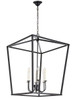 Living District LD6008D24BK Maddox 6 light Black chandelier