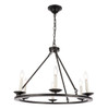 Living District LD6010D26BK Maine 6 light Black chandelier